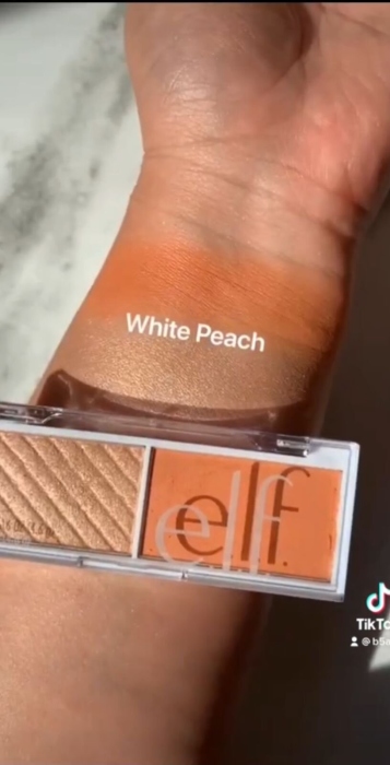 Elf, BITE-SIZE FACE DUO - White peach 
 ايلف، بلشر + هايلايتر بحجم صغير- وايت بيتش